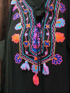 Boho Embroidered Tunic Dress