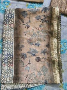 Elegant Golden Brown Printed Kurta Set