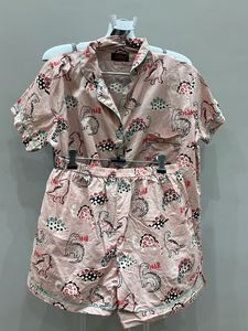 Dinosaur Print Shorts Set