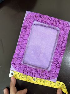 Cute Purple Photoframe With Frill Detail