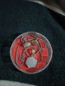 AD Pendent With Chain And Studs Set