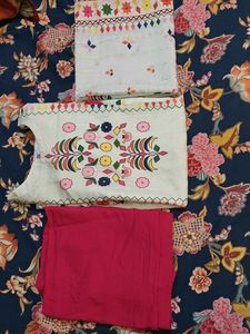 Festive Embroidered White Kurta Set