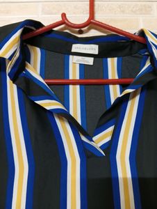Van Heusen Women&#39;s Blue and Black Blouse