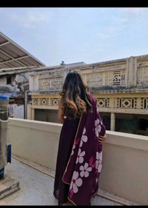Purple Anarkali Dress