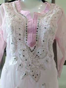 Chickenkari Georgette Kurti
