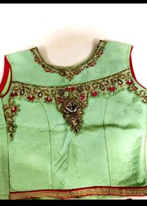 Girls&#39; Pink &amp; Green Lehenga Choli