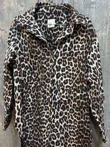 Long Sleeved Shirt- Beige Leopard Print