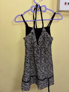 Floral Print Halter Sundress