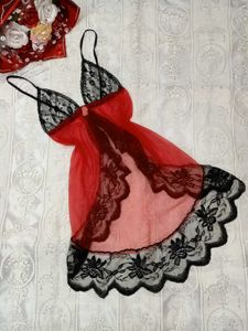 🌹Red &amp; Black Lace Lingerie🌹