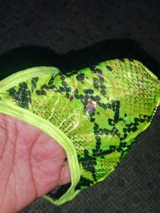 Men&#39;s Green leopard Print G string Thong