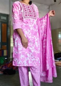 Pink Floral Salwar Kameez