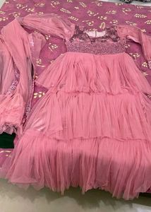 Beautiful 3 Layered Party Gown With Matchin Dupata