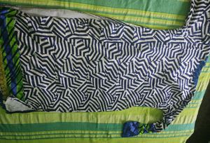 *Price Dropped*- -Blue White Long Silk Kurta