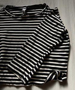 Zebra Pattern Crop T-shirt