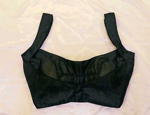 Padded Raw Silk Strappy Blouse