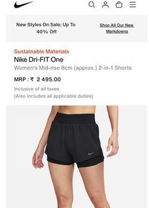 Nike Double Shorts Dri-Fit Girl Running