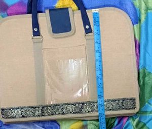 Elegant Beige Colour Jute Handbag