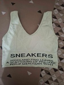 Green Graphic Cropped Tank