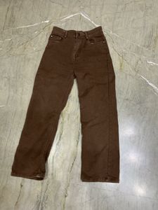brown jeans