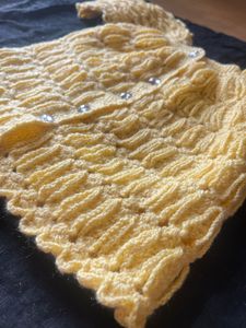 Yellow Hand-Knitted Baby Sweater