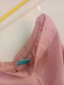 Pink Kurta Set with Lace Detail