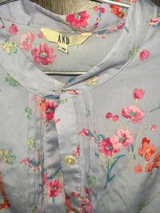 Lavender Peplum Top From AND