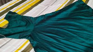 Party Wear Dark Green Silk Gown
