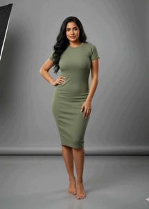 Olive Green Bodycon Dress