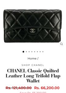 Authentic CHANEL Classic Trifold Wallet( Used