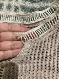 see through knitted style crop top