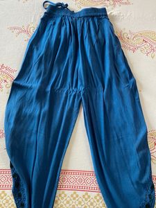 Blue corset and dhoti pants set
