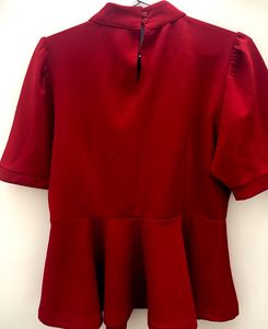 Red Peplum Top