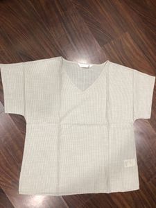 LCW Dream Casual V-Neck Sheer Top