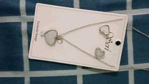 Heart Necklace &amp; Earring Set