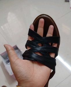 Black Criss-Cross Sandals