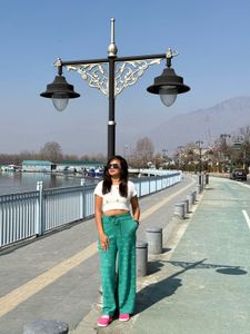 Beautiful White nd green co-ord set