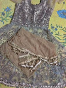 Peplum top and Skirt With Dupatta