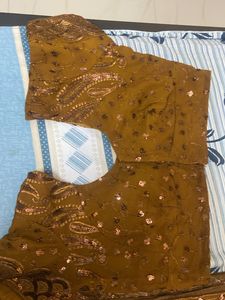 Beautiful brown Saree with blouse