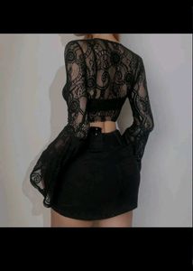 Bell Sleeve Gothic Lace Top