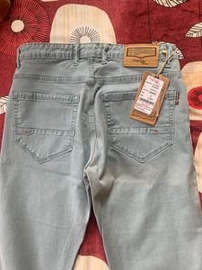 New Grey Men Cotton Jeans
