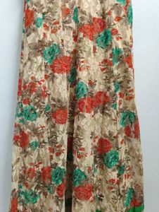 Floral Print Ethnic Gown