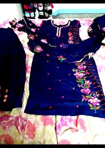 Beautiful Flowered Suit With Duppata