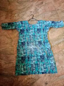 Blue & Green Tunic Dress