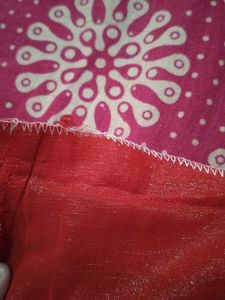 Red Embroidered Kurta with Dupatta