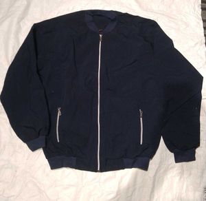 Navy Blue Bomber Jacket