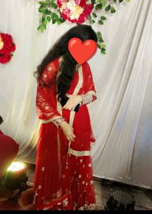 red barbie ball long gown Embroidery heavy fancy