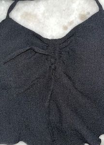 Black Halter Top