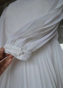 Vintage White Pleated Dress