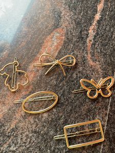 Golden Metal Hair Clip