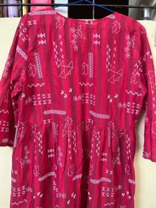 Printed Red Dress